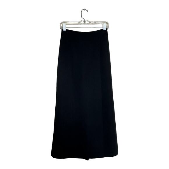 Zara Basic black crepe palazzo front overlap flap pants size small - Picture 9 of 13